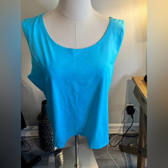 Ruby Rd. Vibrant Aqua Tank Top - Picture 1 of 4